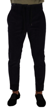 Dolce & Gabbana Blue Cotton Skinny Corduroy Trouser Pants -   -  Dolce & Gabbana.